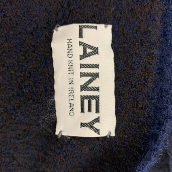 LAINEY Size S Navy & Purple Cashmere Blend Open Front Cardigan - Picture 5 of 5